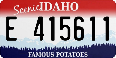ID license plate E415611