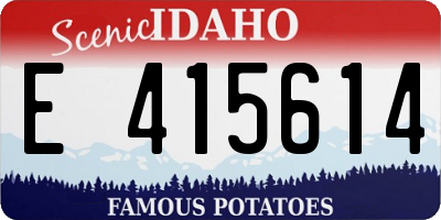 ID license plate E415614