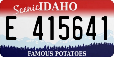 ID license plate E415641