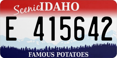 ID license plate E415642