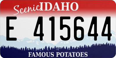 ID license plate E415644