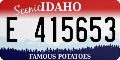 ID license plate E415653