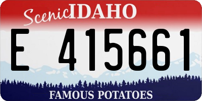 ID license plate E415661