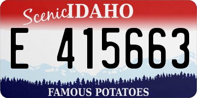 ID license plate E415663