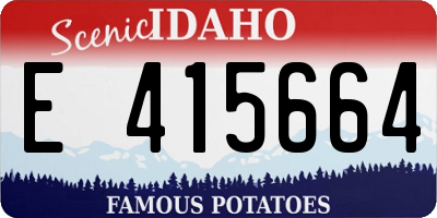 ID license plate E415664