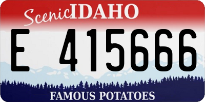 ID license plate E415666