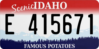 ID license plate E415671