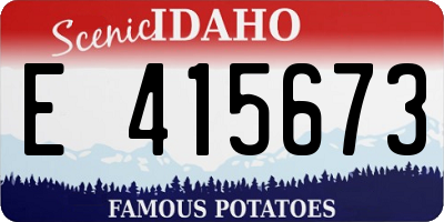 ID license plate E415673