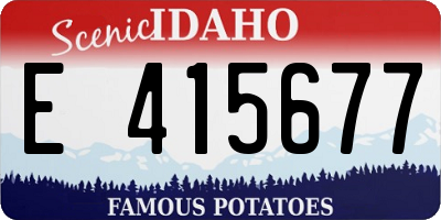 ID license plate E415677