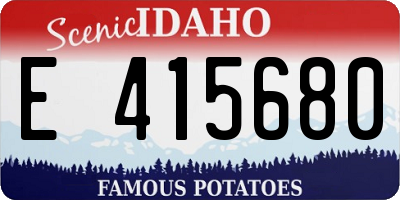 ID license plate E415680