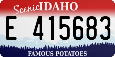 ID license plate E415683