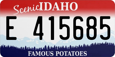 ID license plate E415685