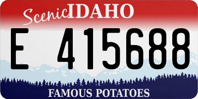 ID license plate E415688