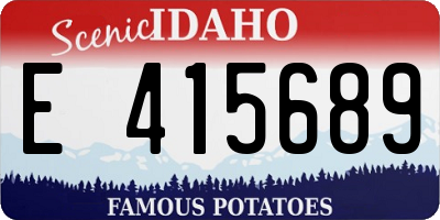ID license plate E415689