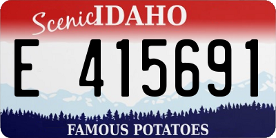 ID license plate E415691