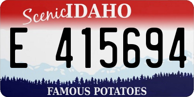 ID license plate E415694