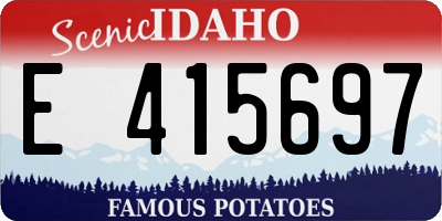ID license plate E415697