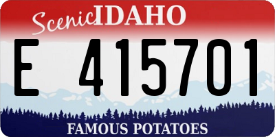 ID license plate E415701