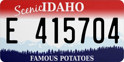 ID license plate E415704