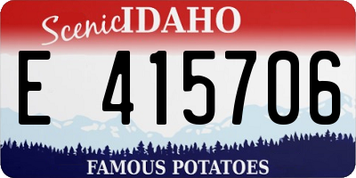 ID license plate E415706