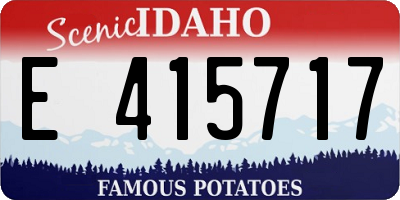 ID license plate E415717