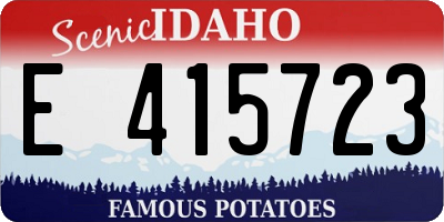 ID license plate E415723