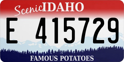 ID license plate E415729