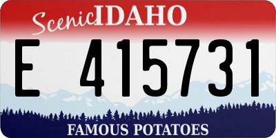 ID license plate E415731