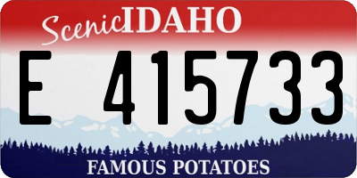 ID license plate E415733