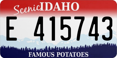 ID license plate E415743