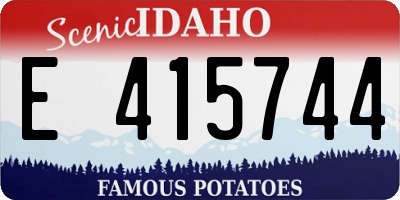 ID license plate E415744