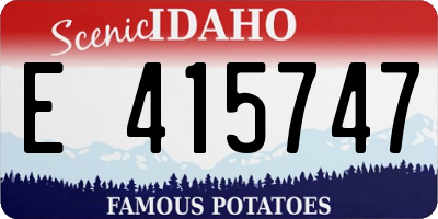 ID license plate E415747