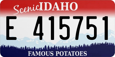 ID license plate E415751