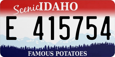 ID license plate E415754