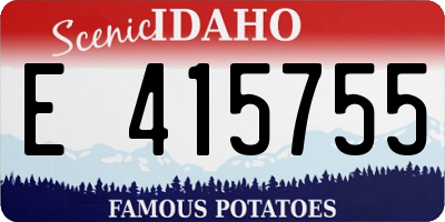 ID license plate E415755