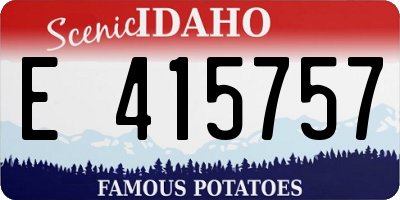ID license plate E415757