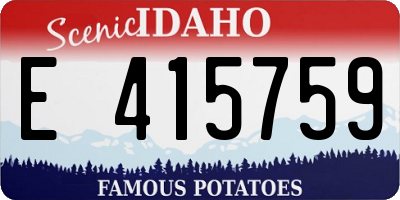 ID license plate E415759