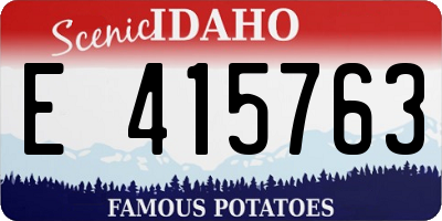ID license plate E415763