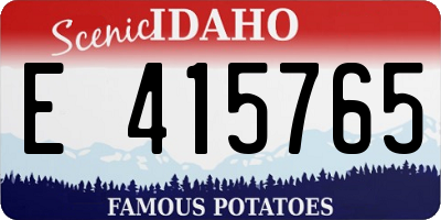 ID license plate E415765