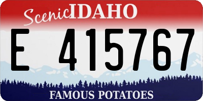 ID license plate E415767