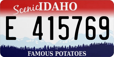 ID license plate E415769