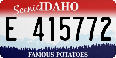 ID license plate E415772