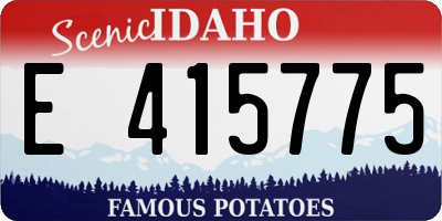 ID license plate E415775