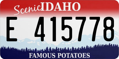 ID license plate E415778