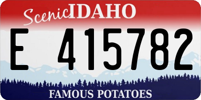 ID license plate E415782
