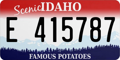 ID license plate E415787
