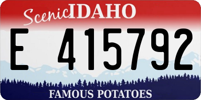 ID license plate E415792