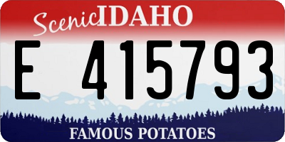 ID license plate E415793