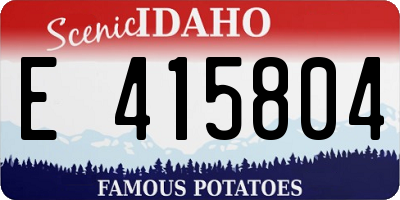 ID license plate E415804