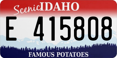ID license plate E415808